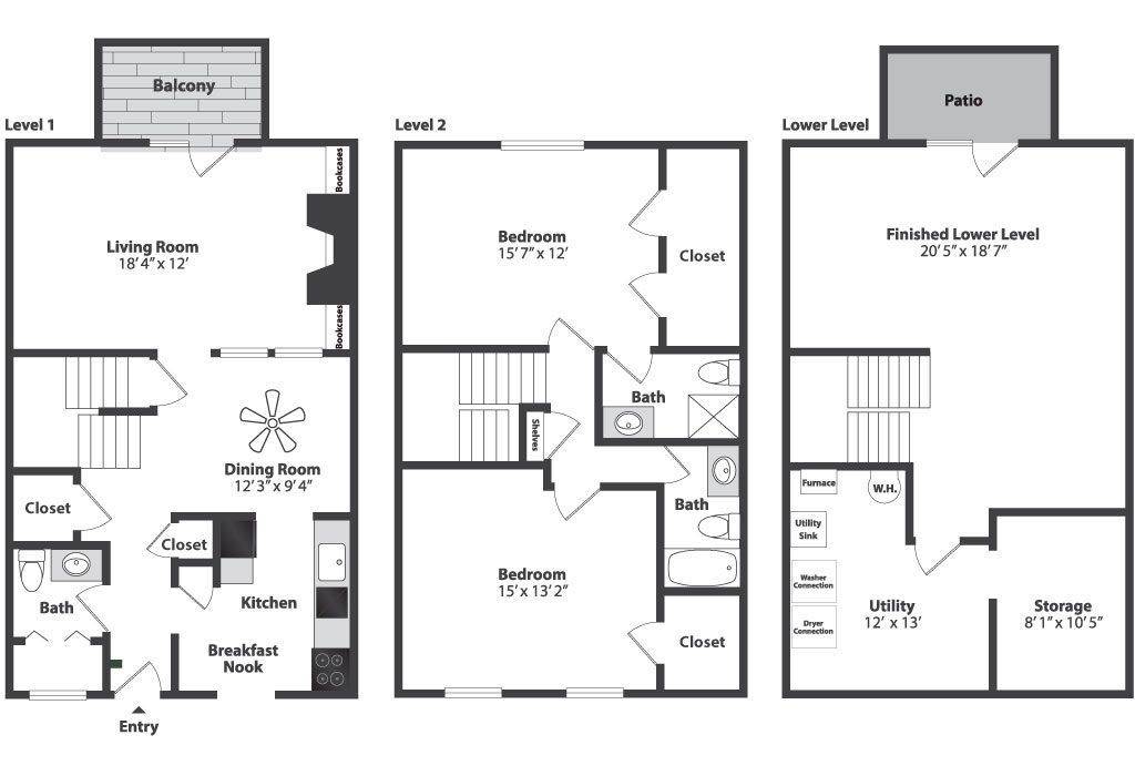 The 221 Two Bedroom W Basement Floor Plan Napcincinnati