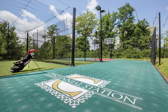 Centennial Station Amenity - Basketball Court & Golf Swing Studio