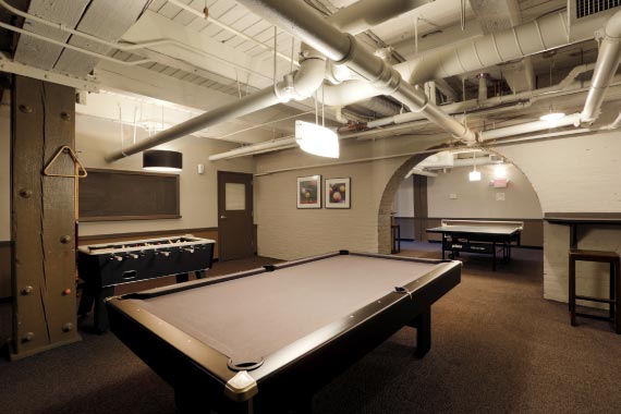 East 8 Lofts Amenity - Game Room with Billiards