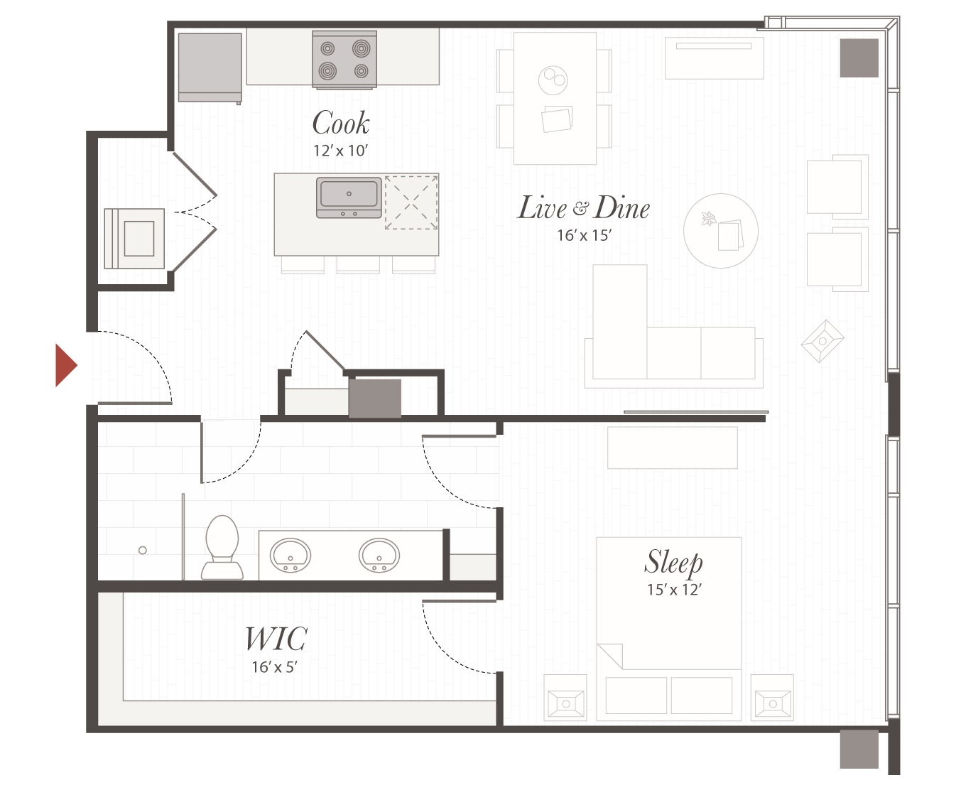 T5 1 Bedroom Apartment Cincinnati Encore Apartments